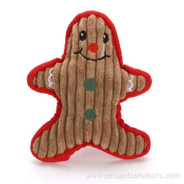 Plush Christmas series squeaky molar dog chew toy